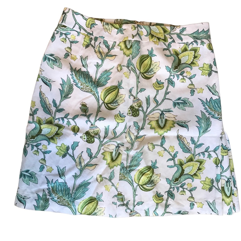 Ann Taylor LOFT Coastal Summer Flowered Skirt sz4